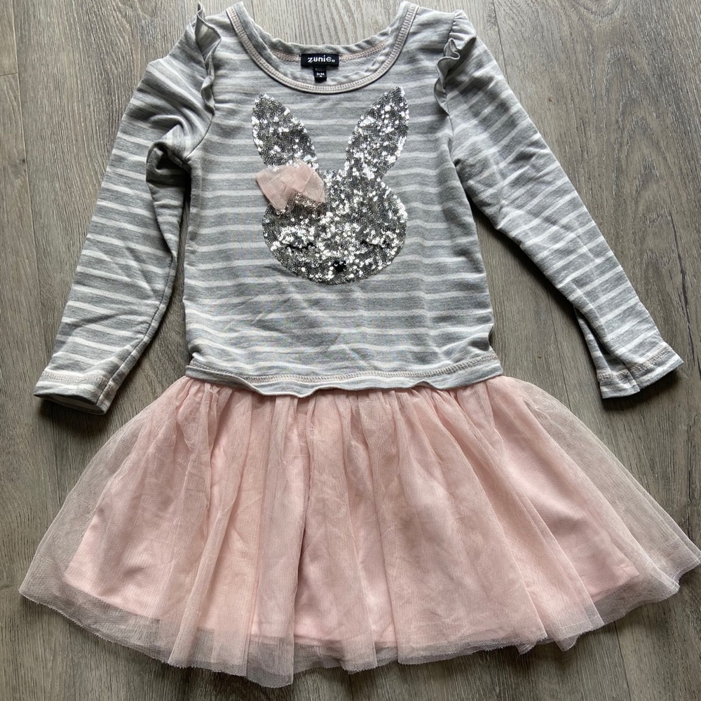 Zunie Girls Tutu Dress w/ Sequin Applique Size 6